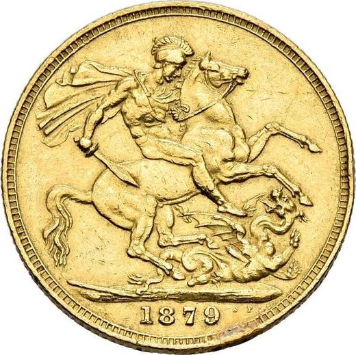 Revers Sovereign 1879 WW "St. Georg" - Goldmünze Wert - Großbritannien, Victoria