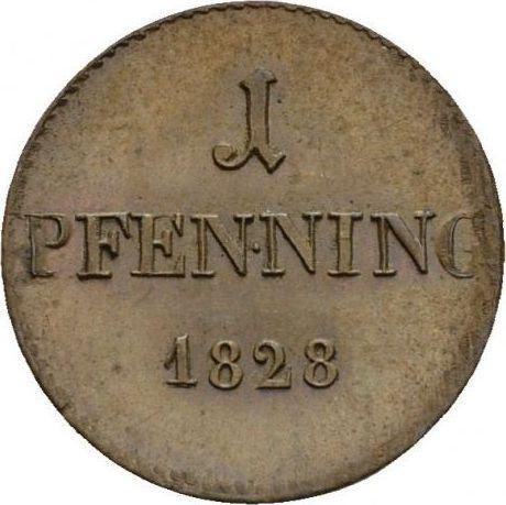 Reverse 1 Pfennig 1828 - Coin Value - Bavaria, Ludwig I