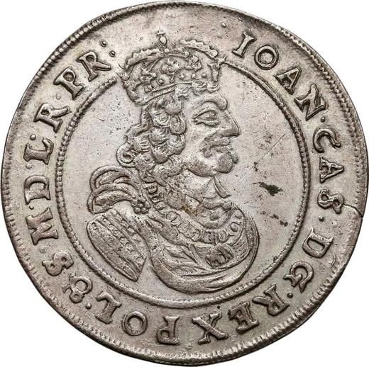 Obverse Pattern 1 Zloty (30 Groszy) 1664 - Silver Coin Value - Poland, John II Casimir