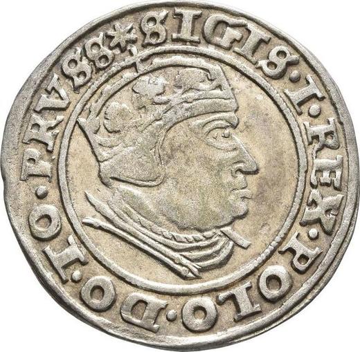 Obverse 1 Grosz 1540 "Danzig" - Silver Coin Value - Poland, Sigismund I the Old