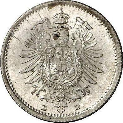 Reverse 20 Pfennig 1875 D "Type 1873-1877" - Silver Coin Value - Germany, German Empire