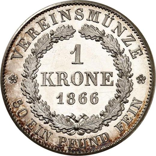 Reverse Krone 1866 Silver - Silver Coin Value - Bavaria, Ludwig II