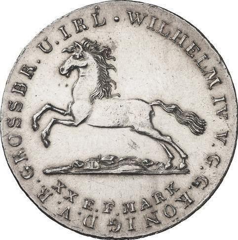 Obverse 16 Gute Groschen 1833 A L - Silver Coin Value - Hanover, William IV