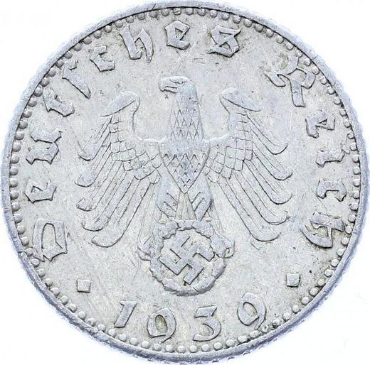 Reverse 50 Reichspfennig 1939 J "Type 1939-1944" -  Coin Value - Germany, Third Reich