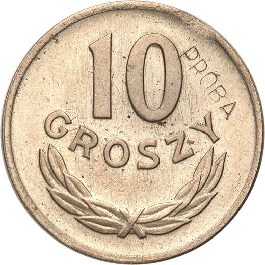 Rewers monety - Próba 10 groszy 1949 Miedź-nikiel - cena  monety - Polska, PRL