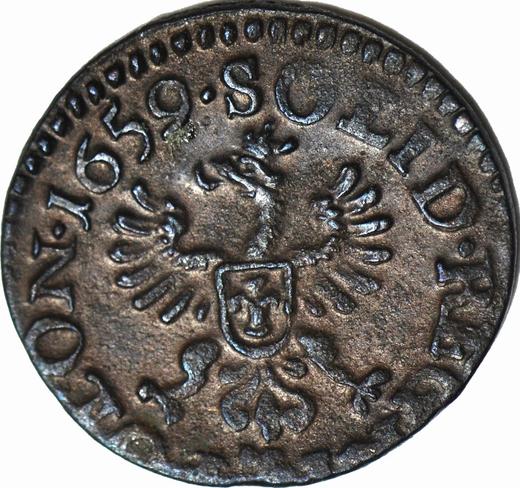 Reverse Schilling (Szelag) 1659 TLB "Crown Boratynka" -  Coin Value - Poland, John II Casimir