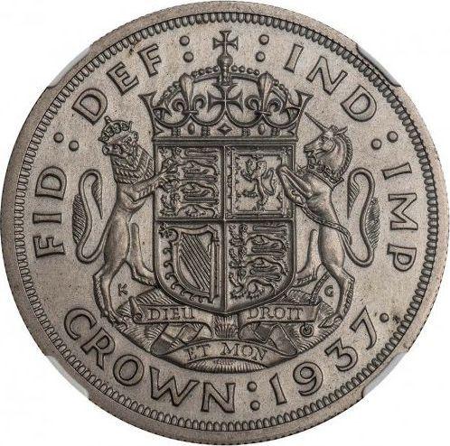 Revers Probe 1 Krone 1937 Einseitiger Abschlag der Rückseite - Silbermünze Wert - Großbritannien, Eduard VIII