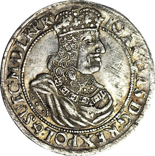Obverse Ort (18 Groszy) 1664 DL "Danzig" - Silver Coin Value - Poland, John II Casimir