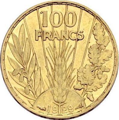 Reverso 100 francos 1929 "Tipo 1929-1936" - valor de la moneda de oro - Francia, Tercera República