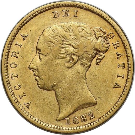 Obverse Half Sovereign 1882 M "Coat of arms" - Gold Coin Value - Australia, Victoria