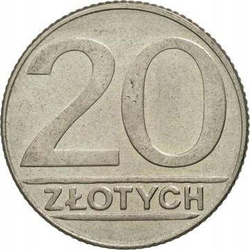 Reverse 20 Zlotych 1990 MW Copper-Nickel - Coin Value - Poland, Peoples Republic