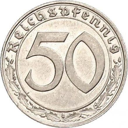 Obverse 50 Reichspfennig 1939 E "Type 1938-1939" -  Coin Value - Germany, Third Reich