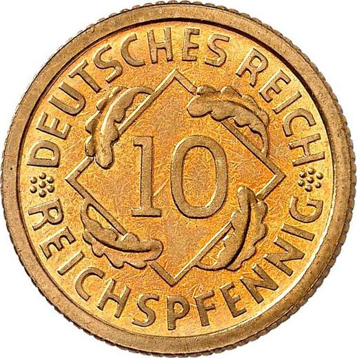 Obverse 10 Reichspfennig 1936 G -  Coin Value - Germany, Weimar Republic