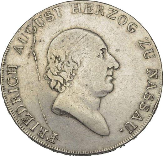 Avers Taler 1809 L Eichenzweig - Silbermünze Wert - Nassau, Friedrich August