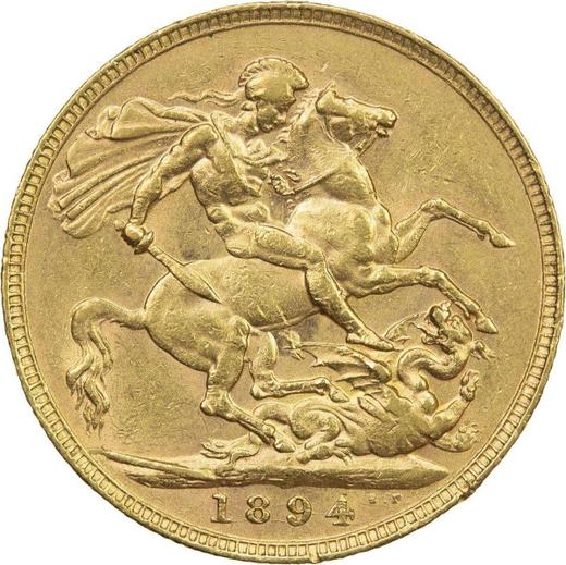 Revers Sovereign 1894 TB - Goldmünze Wert - Großbritannien, Victoria