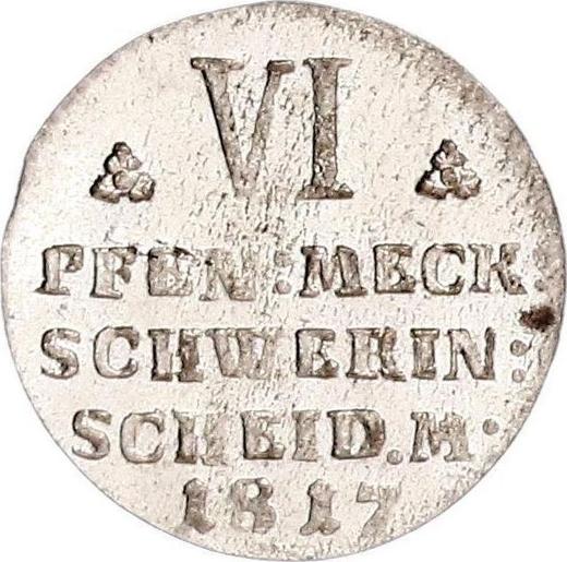 Revers Sechsling 1817 - Silbermünze Wert - Mecklenburg-Schwerin, Friedrich Franz I