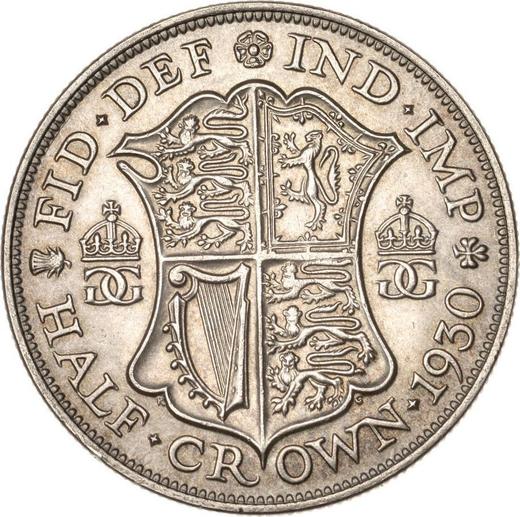 Reverso Media corona 1930 - valor de la moneda de plata - Gran Bretaña, Jorge V