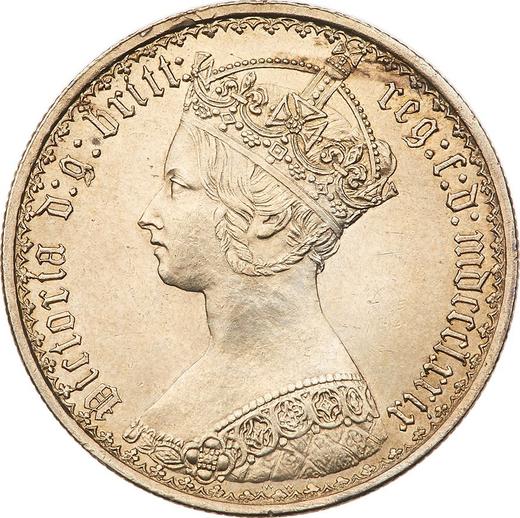 Obverse Florin 1879 "Gothic" - Silver Coin Value - United Kingdom, Victoria