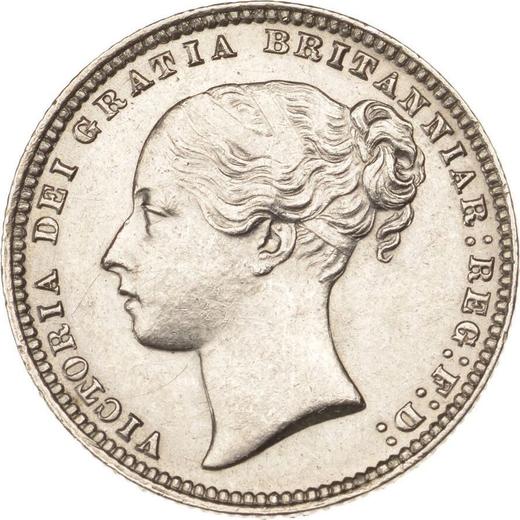 Obverse Shilling 1877 - Silver Coin Value - United Kingdom, Victoria