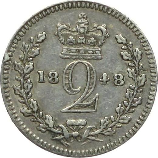 Revers 2 Pence 1848 - Silbermünze Wert - Großbritannien, Victoria