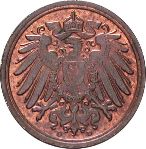 Reverse 1 Pfennig 1911 D "Type 1890-1916" -  Coin Value - Germany, German Empire