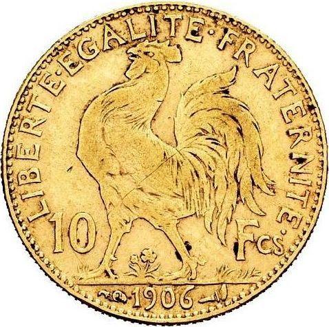 Reverse 10 Francs 1906 "Type 1899-1914" - Gold Coin Value - France, Third Republic