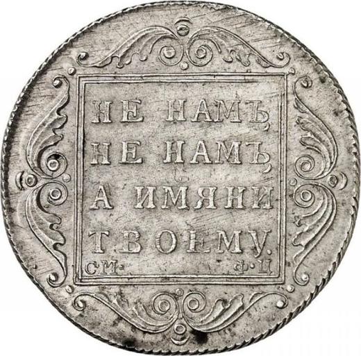 Reverse Poltina 1801 СМ ФЦ - Silver Coin Value - Russia, Paul I