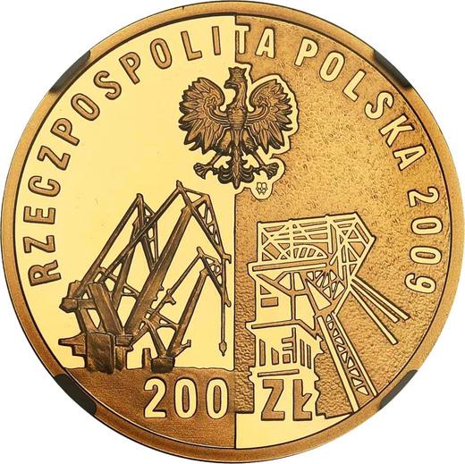 Obverse 200 Zlotych 2009 MW UW "Elections of 4 June 1989" - Gold Coin Value - Poland, III Republic after denomination
