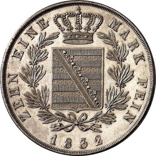 Reverse Thaler 1832 - Silver Coin Value - Saxe-Coburg and Gotha, Ernest I