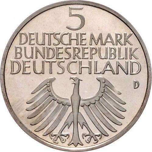 Reverse 5 Mark 1952 D "Nationalmuseum" - Silver Coin Value - Germany, FRG