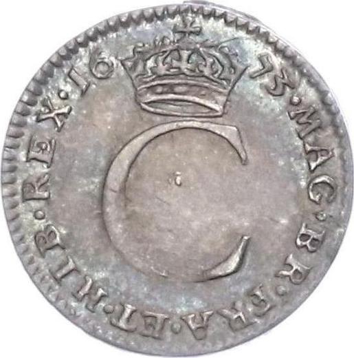 Revers 1 Penny 1673 "Typ 1670-1684" - Silbermünze Wert - Großbritannien, Karl II