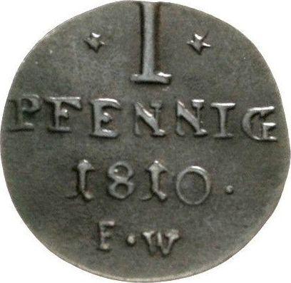 Reverse 1 Pfennig 1810 F.W. "Type 1809-1810" -  Coin Value - Waldeck-Pyrmont, Karl August Friedrich
