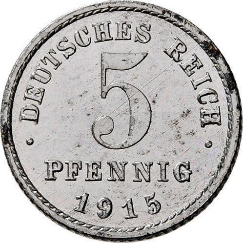 Avers 5 Pfennig 1915 F "Typ 1915-1922" - Münze Wert - Deutschland, Deutsches Kaiserreich