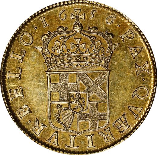 Reverse Pattern 50 Shillings 1656 - Gold Coin Value - United Kingdom, Oliver Cromwell