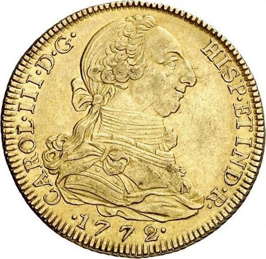 Obverse 4 Escudos 1772 M PJ - Gold Coin Value - Spain, Charles III