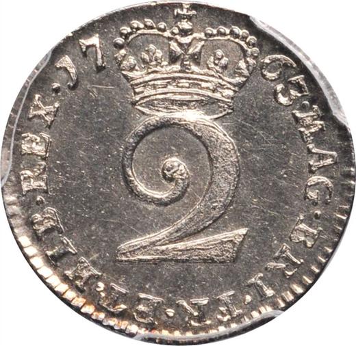 Reverso 2 peniques 1763 - valor de la moneda de plata - Gran Bretaña, Jorge III