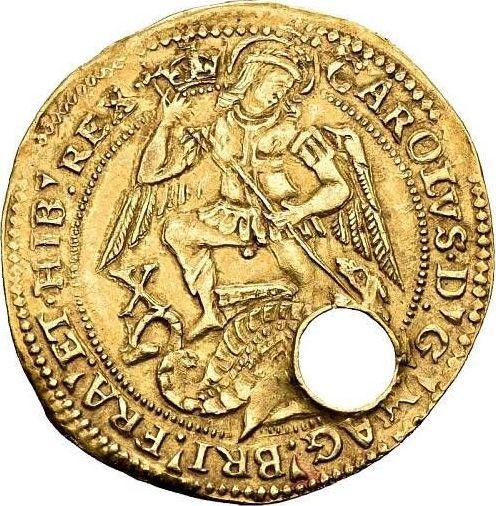 Awers monety - Anioł bez daty (1625-1642) "X" po lewej stronie - cena złotej monety - Wielka Brytania, Karl I