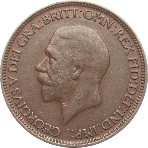 Obverse Halfpenny 1928 -  Coin Value - United Kingdom, George V