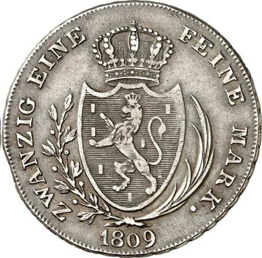 Reverse 1/2 Thaler 1809 L - Silver Coin Value - Nassau, Frederick Augustus