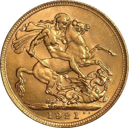 Reverse Sovereign 1921 M - Gold Coin Value - Australia, George V
