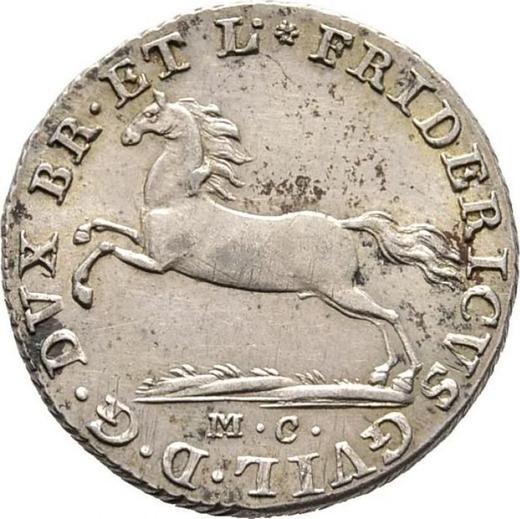 Obverse 1/6 Thaler 1814 MC - Silver Coin Value - Brunswick-Wolfenbüttel, Frederick William