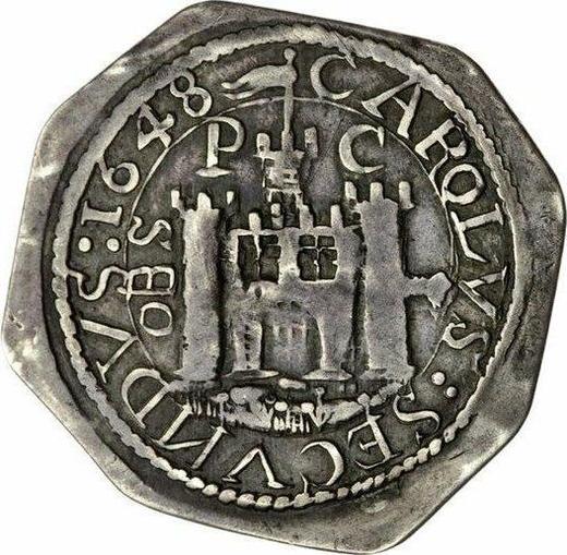 Reverse Shilling 1648 Date on the legend - Silver Coin Value - United Kingdom, Charles I
