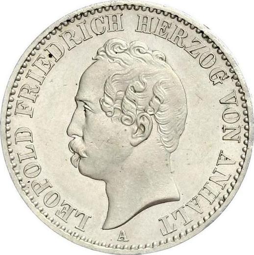 Awers monety - 1/6 talara 1865 A - cena srebrnej monety - Anhalt-Dessau, Leopold Friedrich