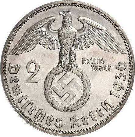 Revers 2 Reichsmark 1936 D "Typ 1936-1939" - Silbermünze Wert - Deutschland, Drittes Reich