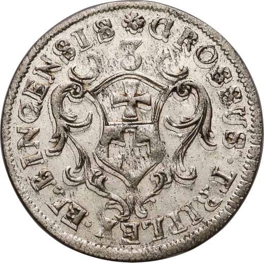 Reverse 3 Groszy (Trojak) 1761 "Elbing" - Silver Coin Value - Poland, Augustus III