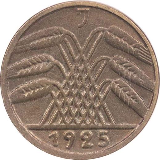 Reverso 5 Reichspfennigs 1925 J - valor de la moneda - Alemania, República de Weimar