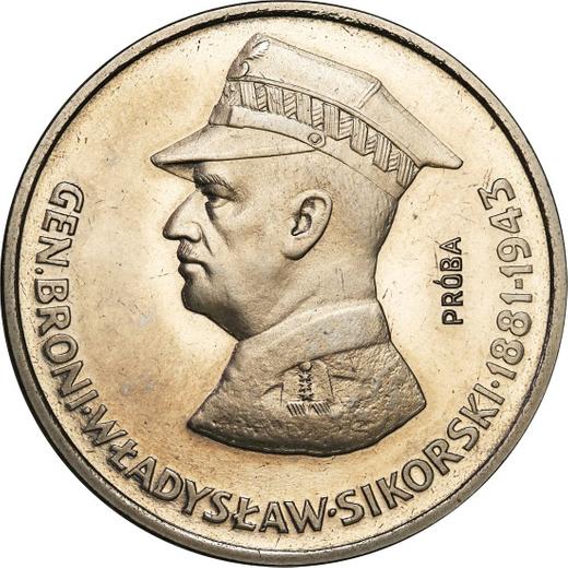 Revers Probe 100 Zlotych 1981 MW "Władysław Sikorski" Nickel - Münze Wert - Polen, Volksrepublik Polen