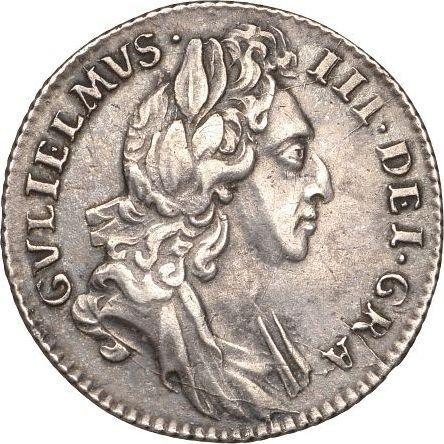 Obverse Sixpence 1695 "First laureated bust" Early harp - Silver Coin Value - United Kingdom, William III