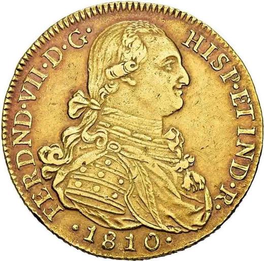 Obverse 8 Escudos 1810 NR JF - Gold Coin Value - Colombia, Ferdinand VII