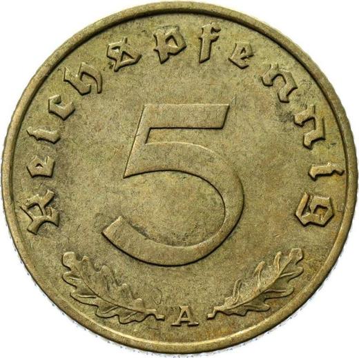 Obverse 5 Reichspfennig 1939 A "Type 1936-1939" -  Coin Value - Germany, Third Reich